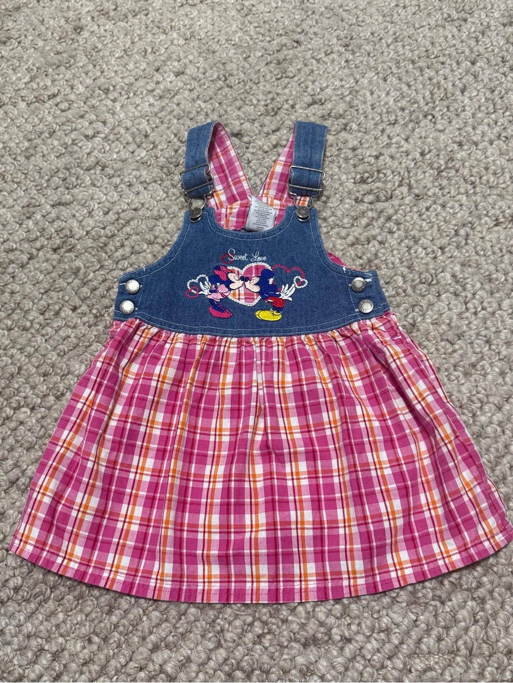 Vintage 90s Rainbow tag Disney overall dress HARD TO FIND!!
